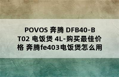 POVOS 奔腾 DFB40-BT02 电饭煲 4L-购买最佳价格 奔腾fe403电饭煲怎么用